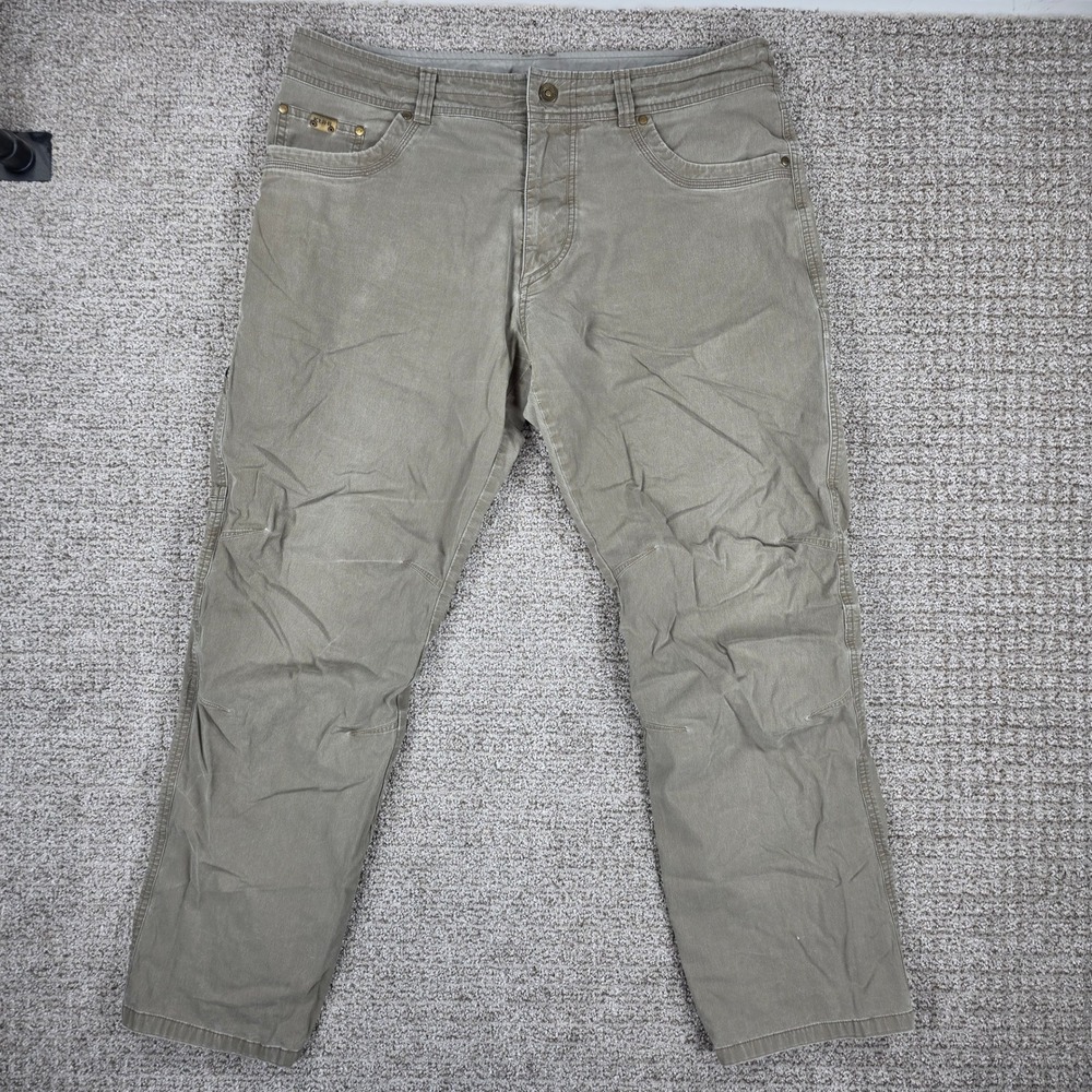Kuhl Revolvr Mens 38x32 Tan Khaki Hiking Cargo Pants Outdoor Workwear Casual